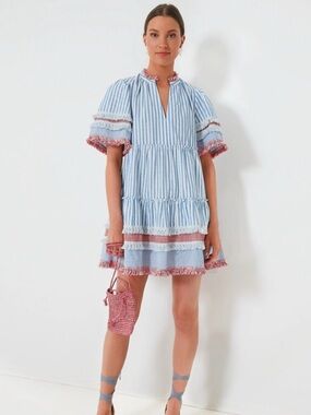 Tuckernuck NWT Savannah Stripe Crawford Dress Preppy Patriotic Summer Womens S